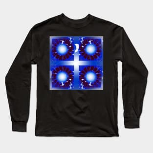 Four wheels on blue Long Sleeve T-Shirt